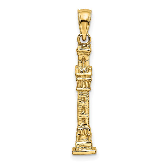 14K 3-D Pilgrim Memorial Monument Charm