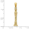 14K 3-D Pilgrim Memorial Monument Charm