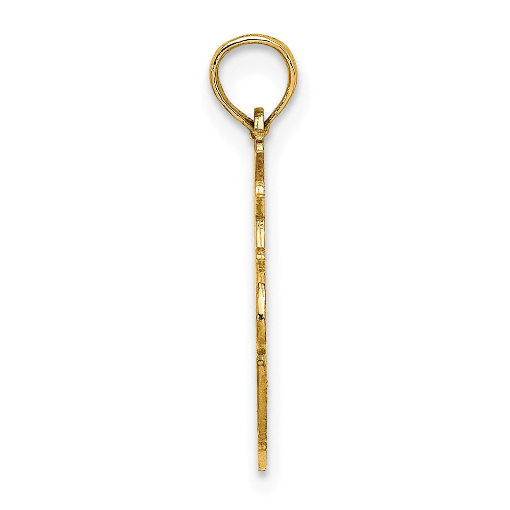 14K Textured Flat Noahs Ark Charm
