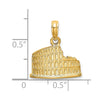 14K Textured 2-D Colosseum Charm