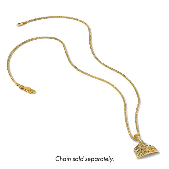 14K Textured 2-D Colosseum Charm
