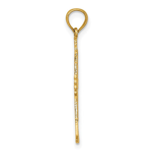 14K Polished Trumpet Charm
