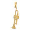 14K Polished Trumpet Charm