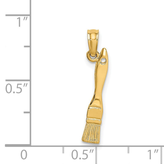 14K 3-D Paint Brush Charm
