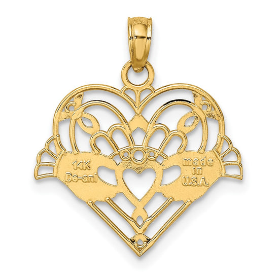Gold Polished Claddagh Pendants