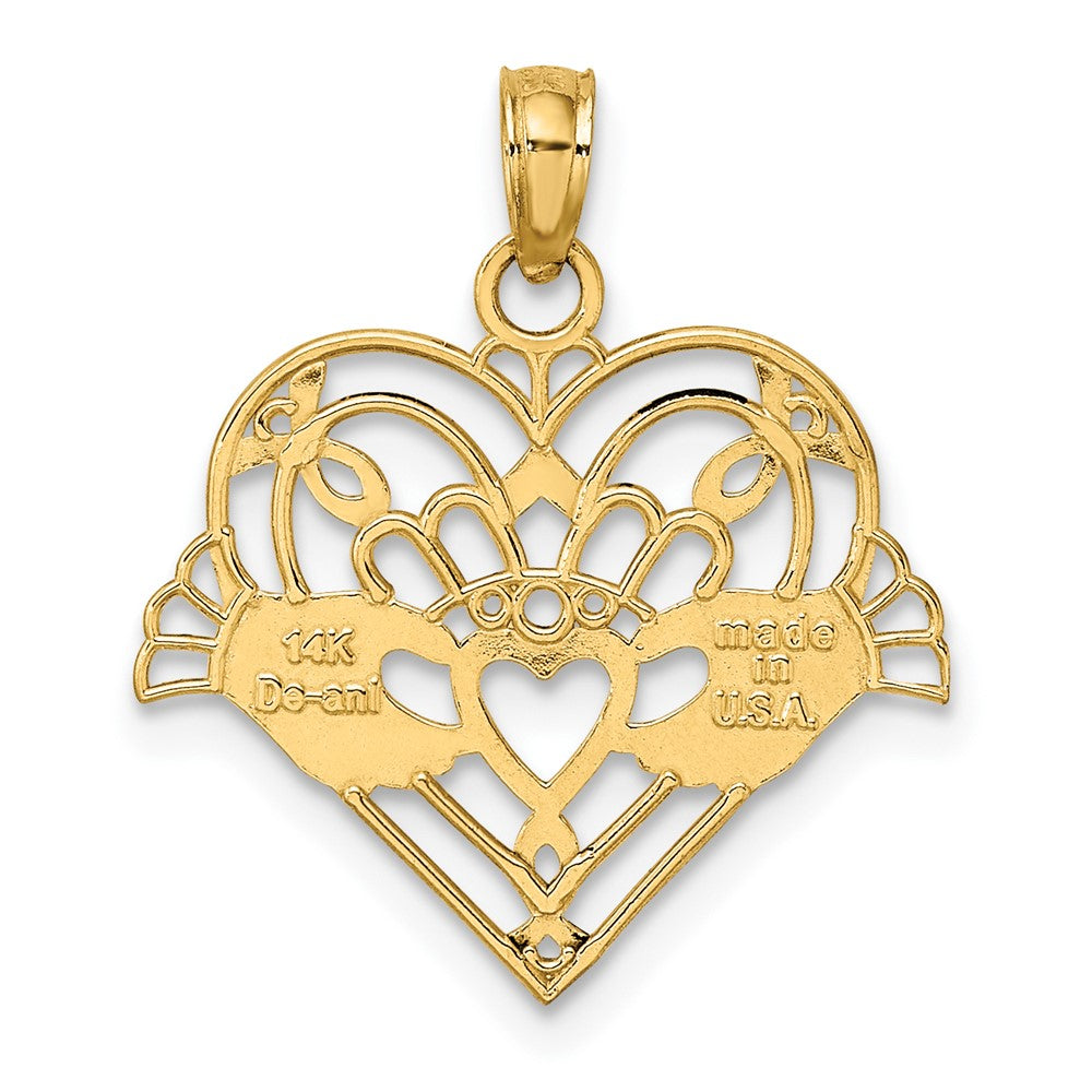 Gold Polished Claddagh Pendants