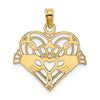 Gold Polished Claddagh Pendants