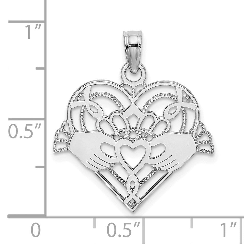Gold Polished Claddagh Pendants