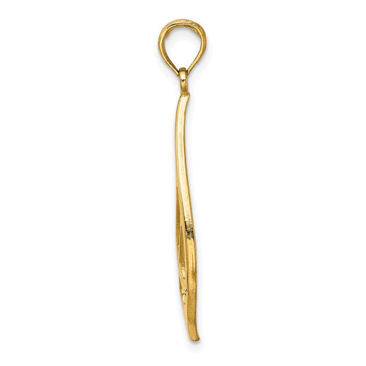 14K Celtic Knot Teardrop Charm
