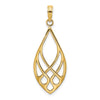 14K Celtic Knot Teardrop Charm