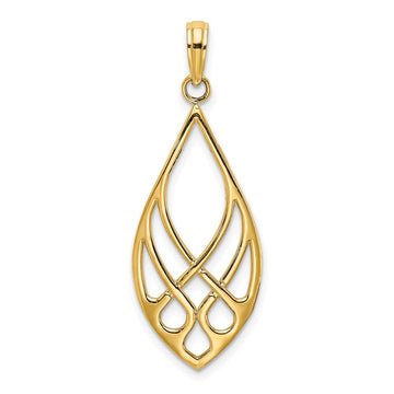 14K Celtic Knot Teardrop Charm
