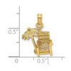 14K 3-D Beach Chair with Umbrella Charm