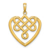 14K Large Celtic Knot Heart Charm