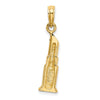 14K 2-D Polished Lipstick Tube Charm