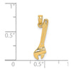 14K 3-D Adjustable Wrench Charm