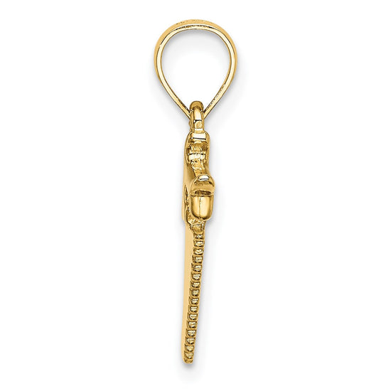 14K 3-D Saw Charm