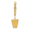 14K 3-D Concrete  Tool Spatula Charm