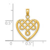 14K Small Celtic Knot Heart Charm