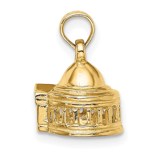 14K 3-D Jefferson Memorial Building Washington Charm