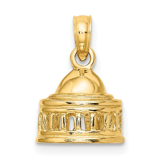 14K 3-D Jefferson Memorial Building Washington Charm