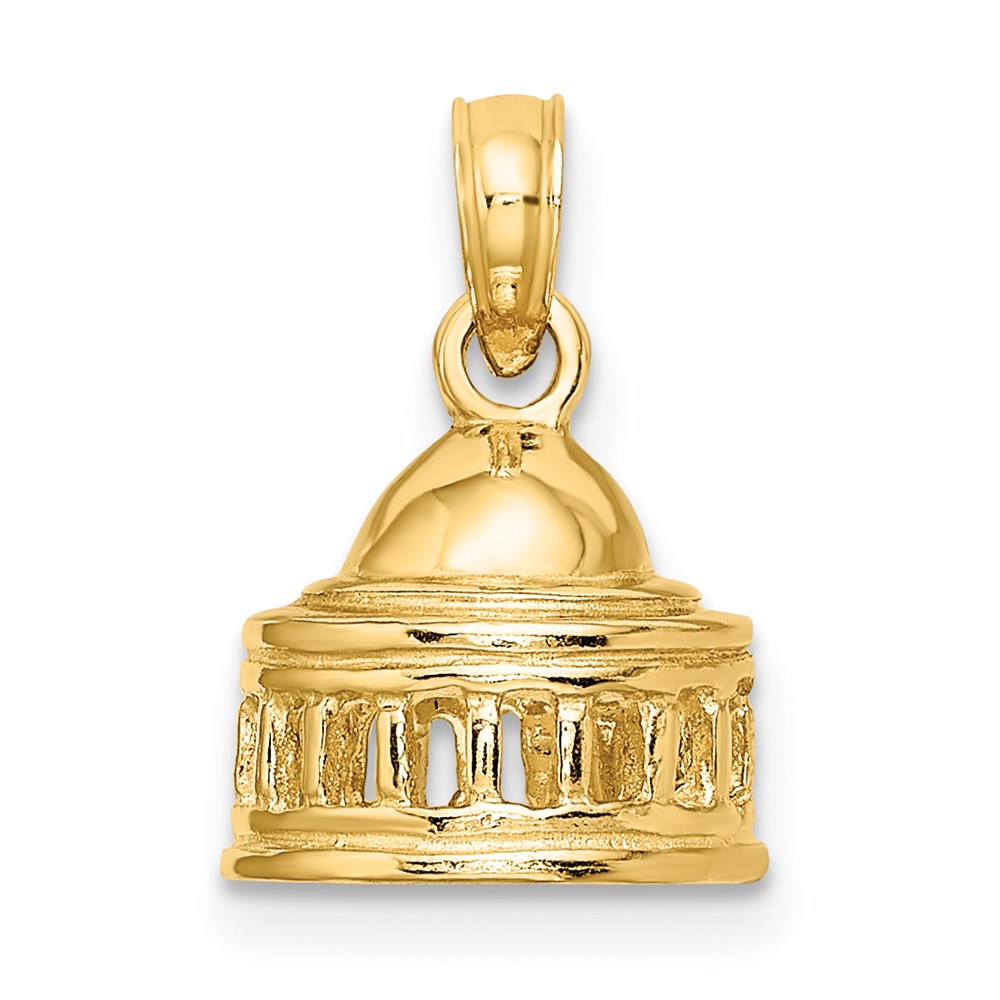 14K 3-D Jefferson Memorial Building Washington Charm