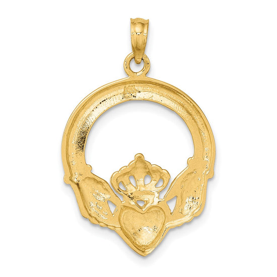 Gold Polished Claddagh Pendants