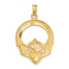 Gold Polished Claddagh Pendants