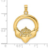 Gold Polished Claddagh Pendants