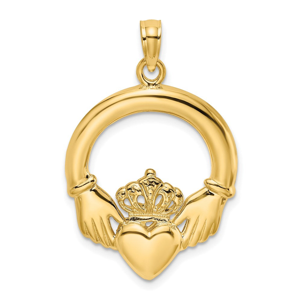 Gold Polished Claddagh Pendants