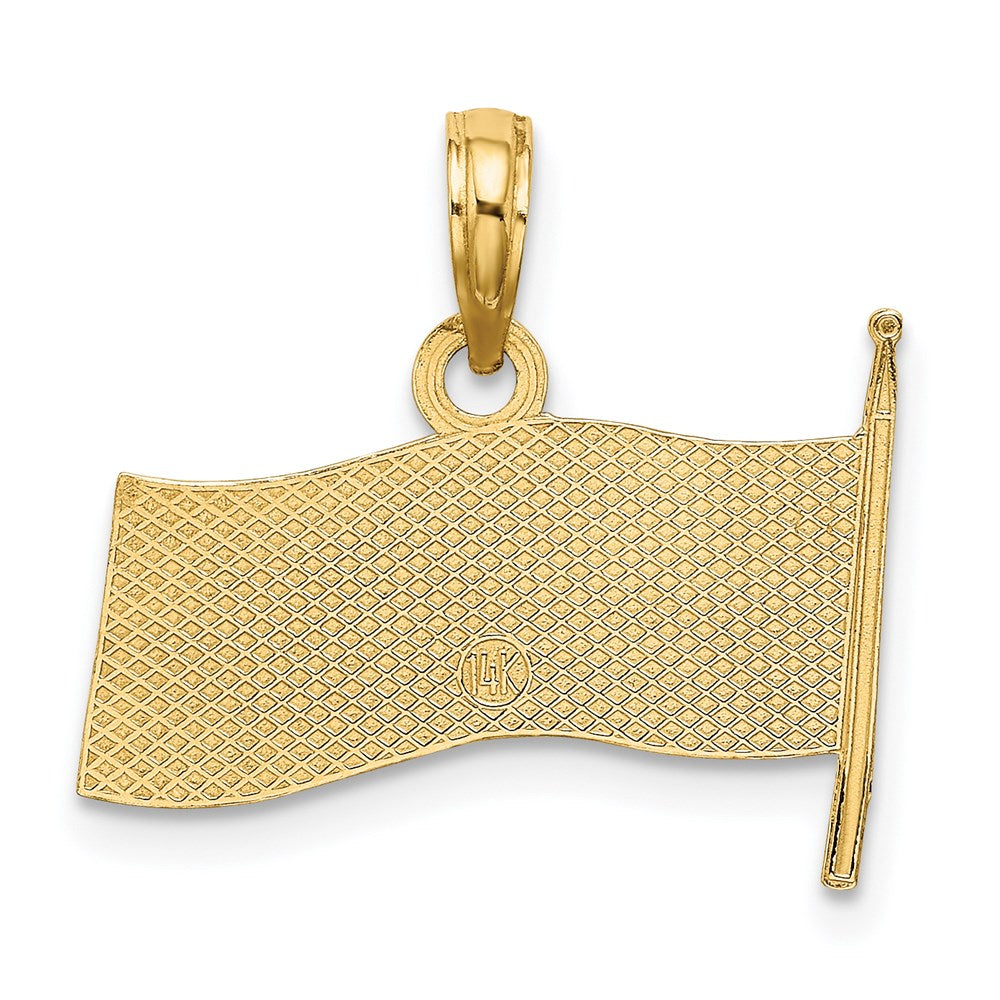 Gold Polished Flag Pendants