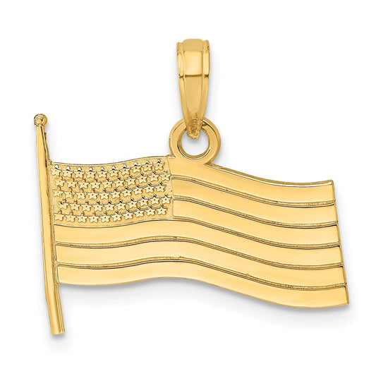 Gold Polished Flag Pendants