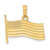 Gold Polished Flag Pendants