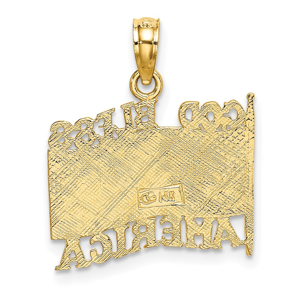 Gold Polished Flag Pendants