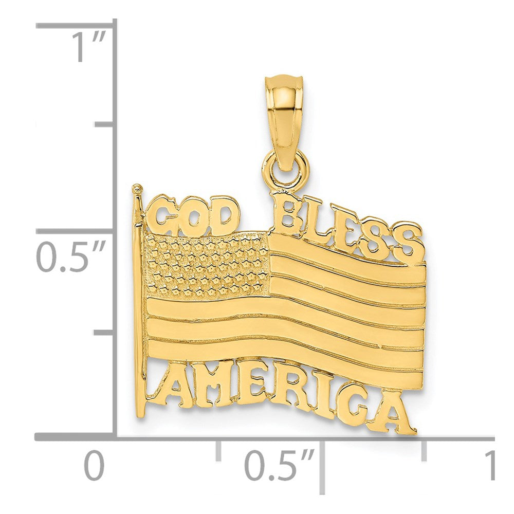 Gold Polished Flag Pendants