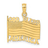 Gold Polished Flag Pendants