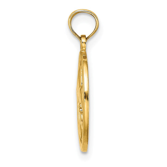Gold Polished Flue de lis Pendants