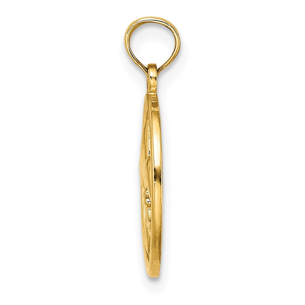 Gold Polished Flue de lis Pendants