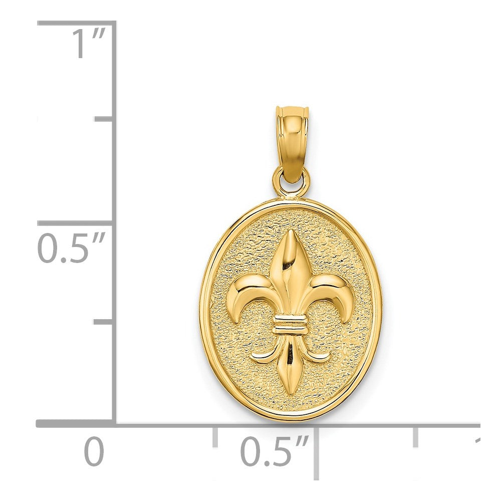 Gold Polished Flue de lis Pendants