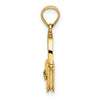 14K 3-D Polished Satchel Purse with Moveable Handle Charm