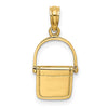 14K 3-D Polished Satchel Purse with Moveable Handle Charm