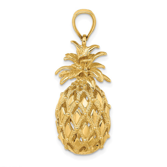 Gold Polished Pineapple Pendants