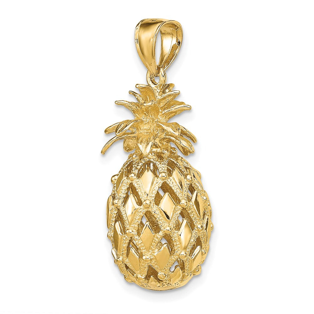 Gold Polished Pineapple Pendants