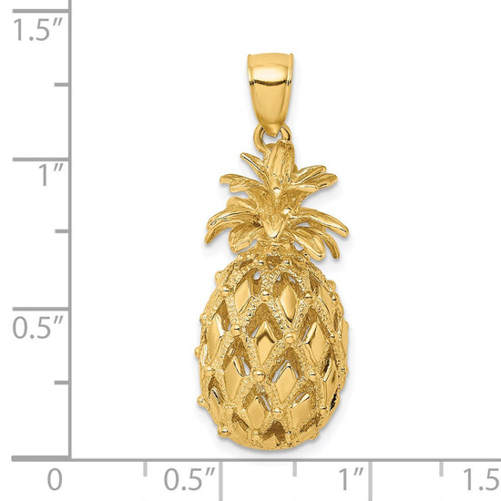 Gold Polished Pineapple Pendants