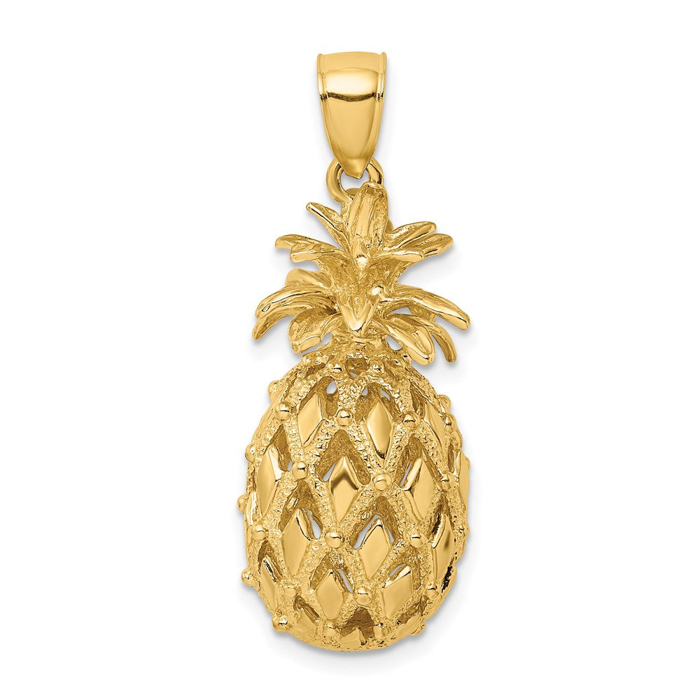 Gold Polished Pineapple Pendants