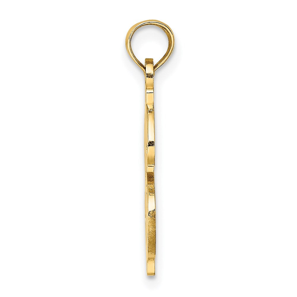 Gold Polished Dollar Sign Pendants