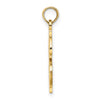 14K Textured Dollar Sign Charm