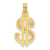 Gold Polished Dollar Sign Pendants