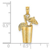 14K Cocktail Drink with Umbrella Charm