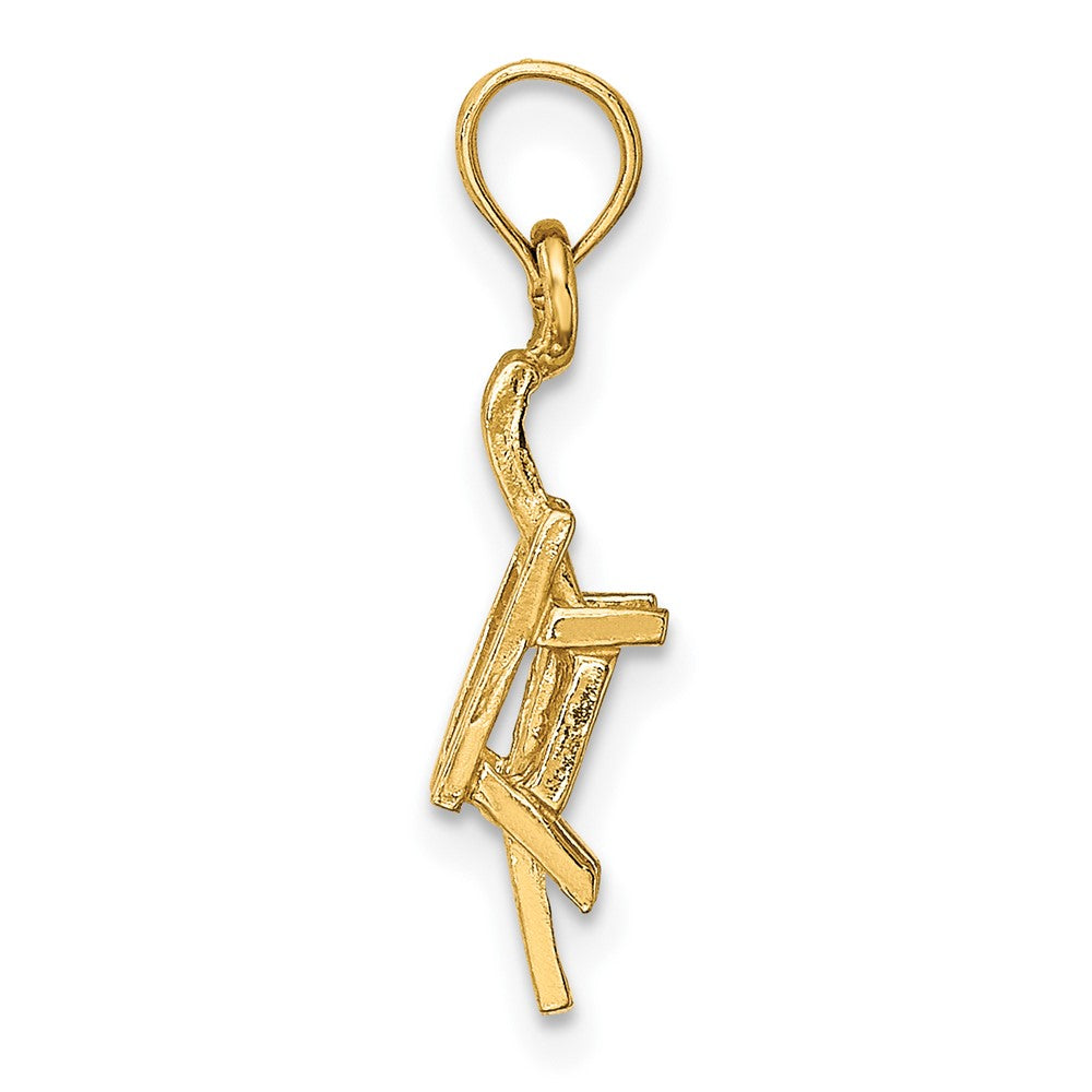 Gold Polished Beach Chair Pendant