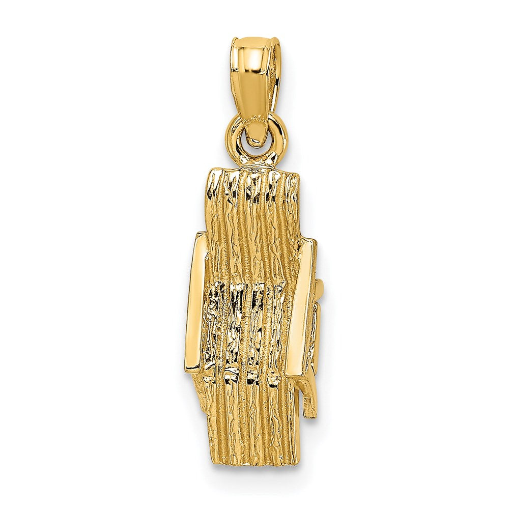 Gold Polished Beach Chair Pendant